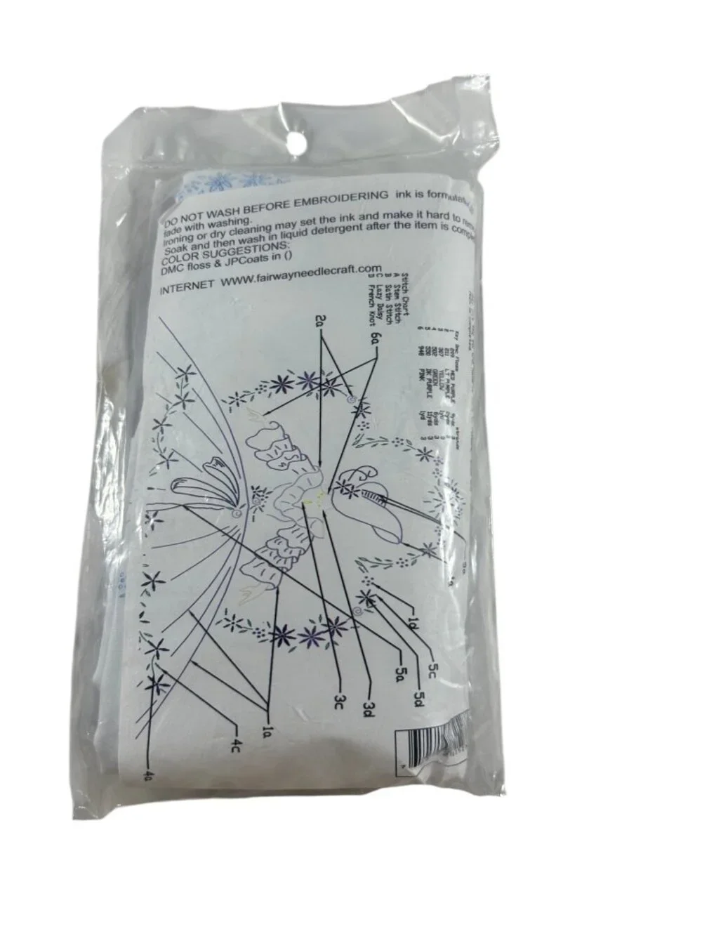 Fairway Needlecraft Stamped Embroidery Pillowcase Kit Somba Lady 82527 Ruffled